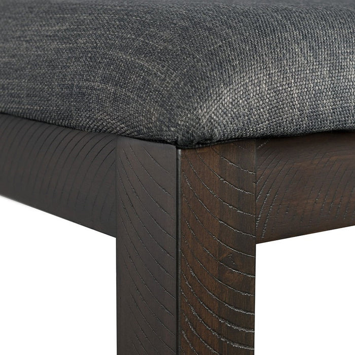 Elements International Cash Counter Height Chair (Set of 2) in Rustic Distressed Espresso - Vida Furniture (Laredo,TX)