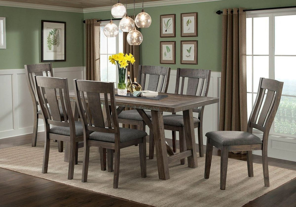 Elements International Cash Side Chair (Set of 2) in Rustic Distressed Espresso - Vida Furniture (Laredo,TX)