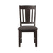 Elements International Cash Side Chair (Set of 2) in Rustic Distressed Espresso - Vida Furniture (Laredo,TX)