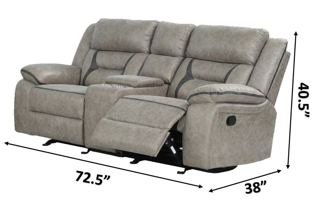 Galaxy Home Denali Loveseat in Gray - Vida Furniture (Laredo,TX)