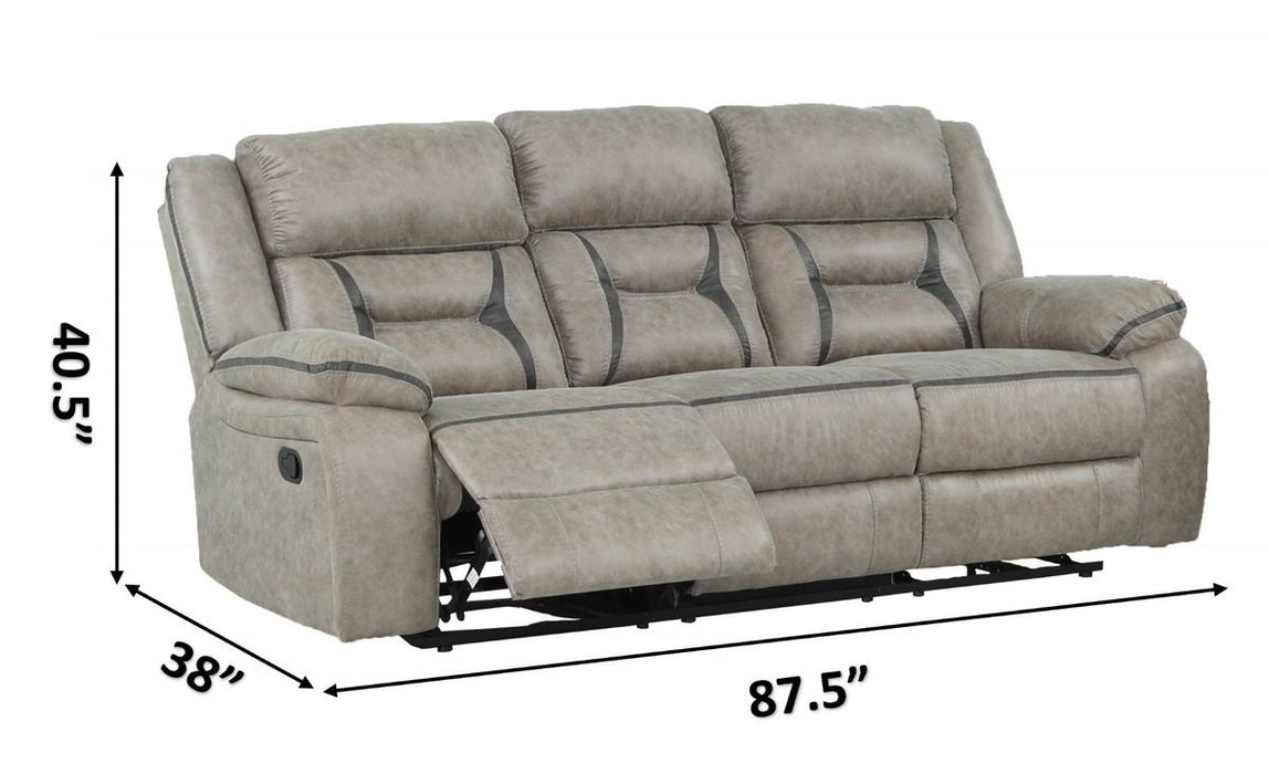 Galaxy Home Denali Sofa in Gray - Vida Furniture (Laredo,TX)