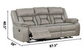 Galaxy Home Denali Sofa in Gray - Vida Furniture (Laredo,TX)