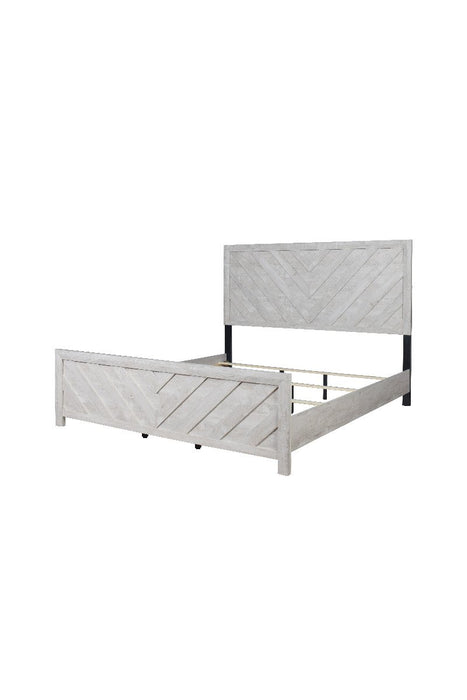 Galaxy Home Denver King Bed in Rustic Oak - Vida Furniture (Laredo,TX)