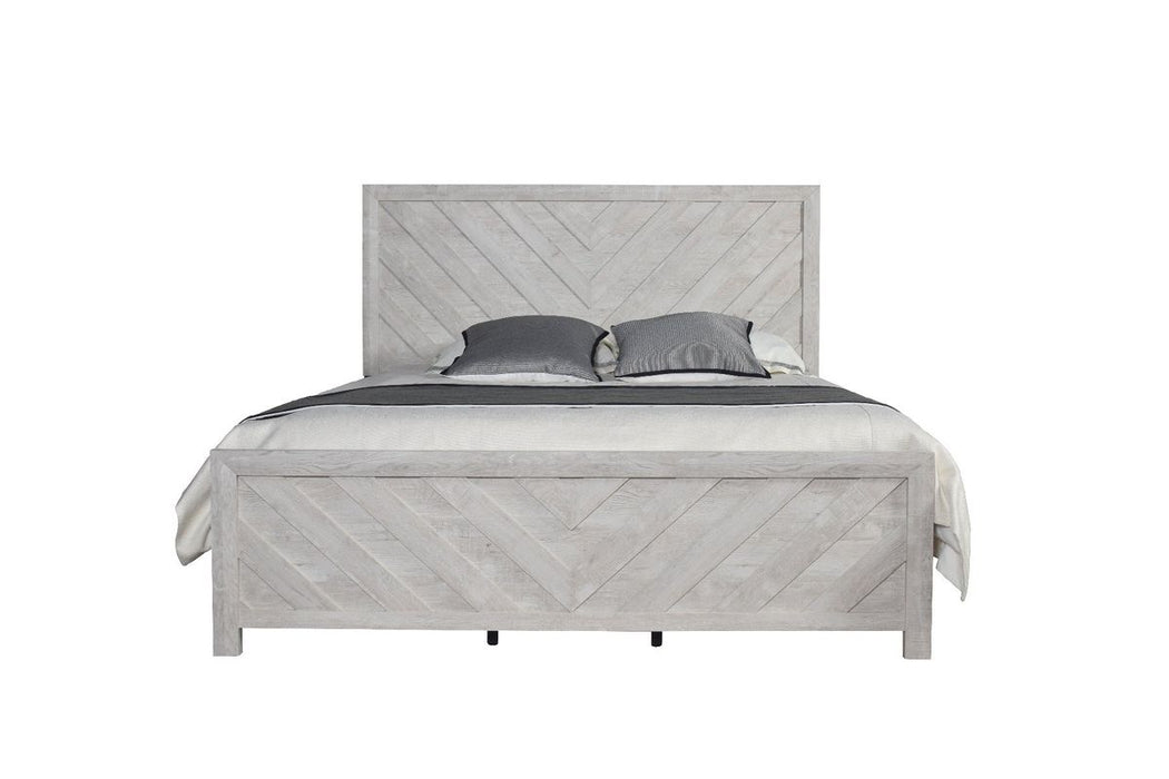 Galaxy Home Denver King Bed in Rustic Oak - Vida Furniture (Laredo,TX)