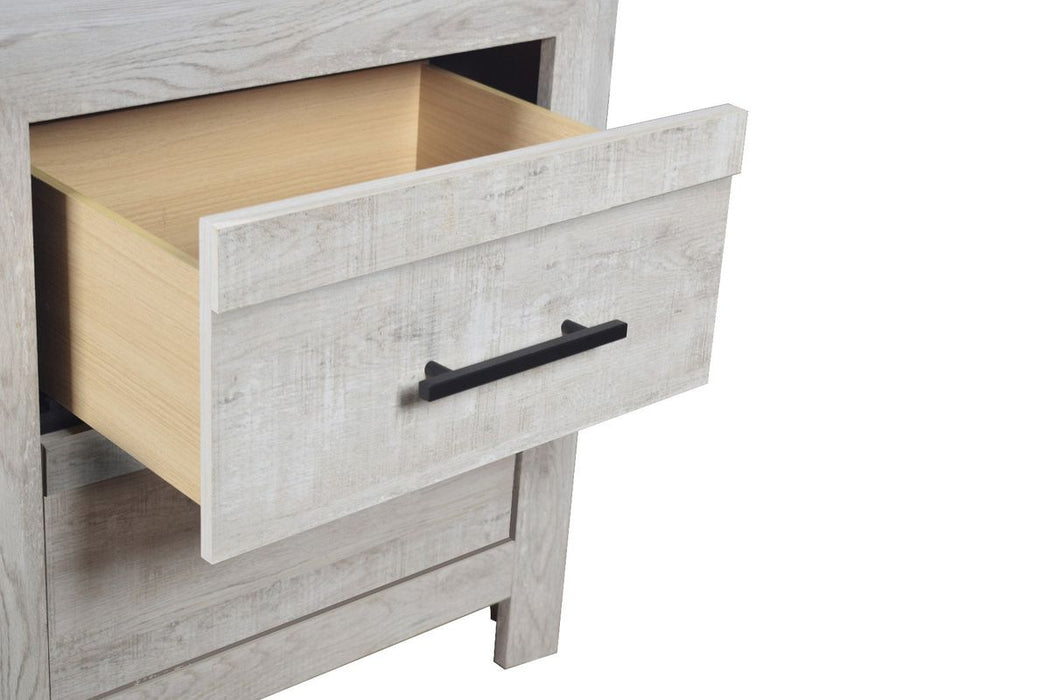 Galaxy Home Denver Nightstand Rustic Oak - Vida Furniture (Laredo,TX)