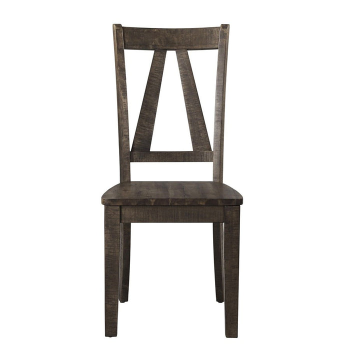 Elements International Finn Side Chair (Set of 2) in Walnut - Vida Furniture (Laredo,TX)