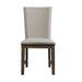 Elements International Grady Upholstered Side Chair (Set of 2) in Brown - Vida Furniture (Laredo,TX)