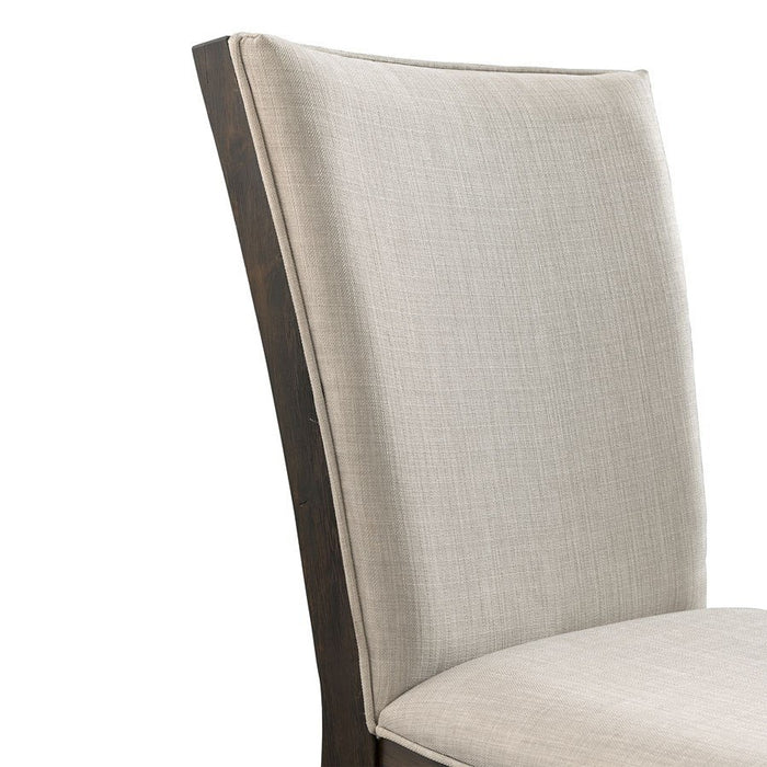 Elements International Grady Upholstered Side Chair (Set of 2) in Brown - Vida Furniture (Laredo,TX)