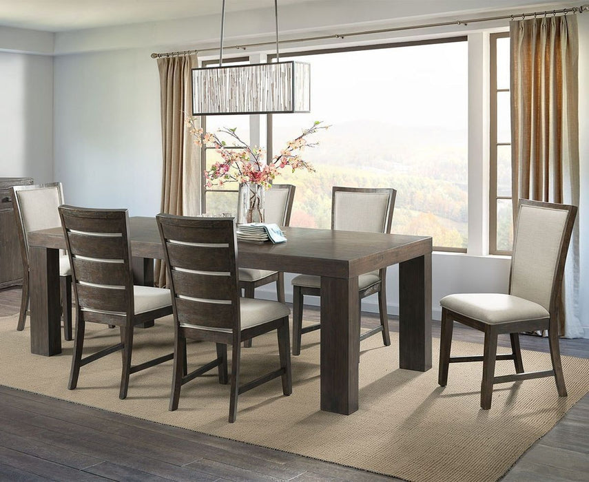 Elements International Grady Rectangular Dining Table in BrownC - Vida Furniture (Laredo,TX)