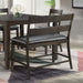 Elements International Mango Counter Height Bench in Dark Brown - Vida Furniture (Laredo,TX)