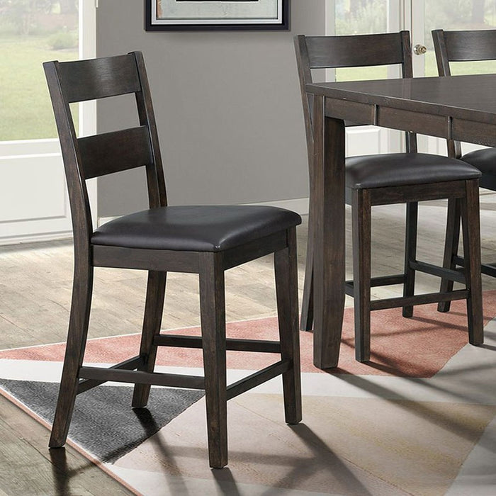 Elements International Mango Counter Height Side Chair (Set of 2) in Dark Brown - Vida Furniture (Laredo,TX)
