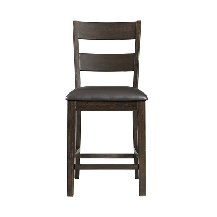 Elements International Mango Counter Height Side Chair (Set of 2) in Dark Brown - Vida Furniture (Laredo,TX)