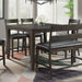 Elements International Mango Counter Height Dining Table in Dark Brown - Vida Furniture (Laredo,TX)