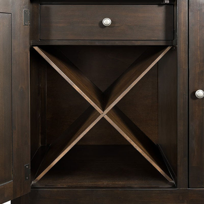 Elements International Mango Server in Dark Brown - Vida Furniture (Laredo,TX)