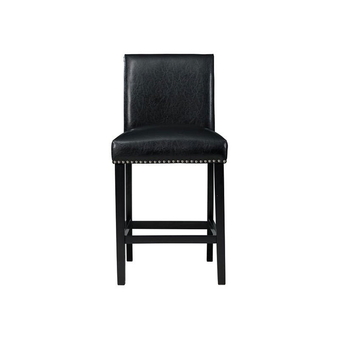 Elements International Meridian Counter Height Chair (Set of 2) in Black - Vida Furniture (Laredo,TX)