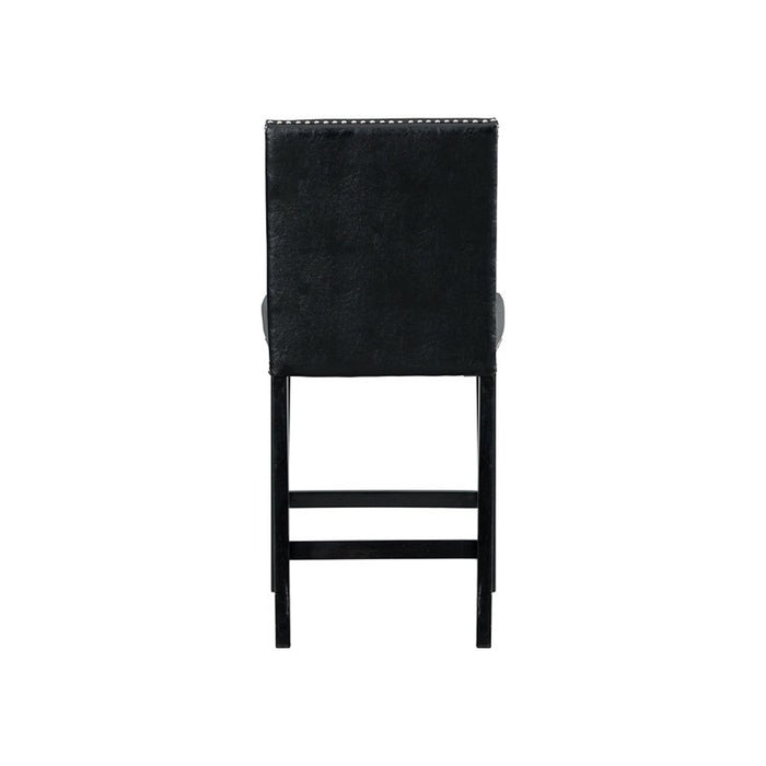 Elements International Meridian Counter Height Chair (Set of 2) in Black - Vida Furniture (Laredo,TX)