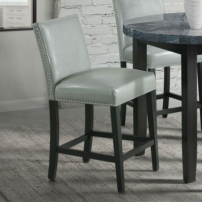 Elements International Meridian Counter Height Chair (Set of 2) in Grey - Vida Furniture (Laredo,TX)