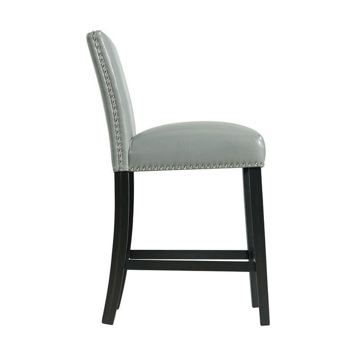 Elements International Meridian Counter Height Chair (Set of 2) in Grey - Vida Furniture (Laredo,TX)