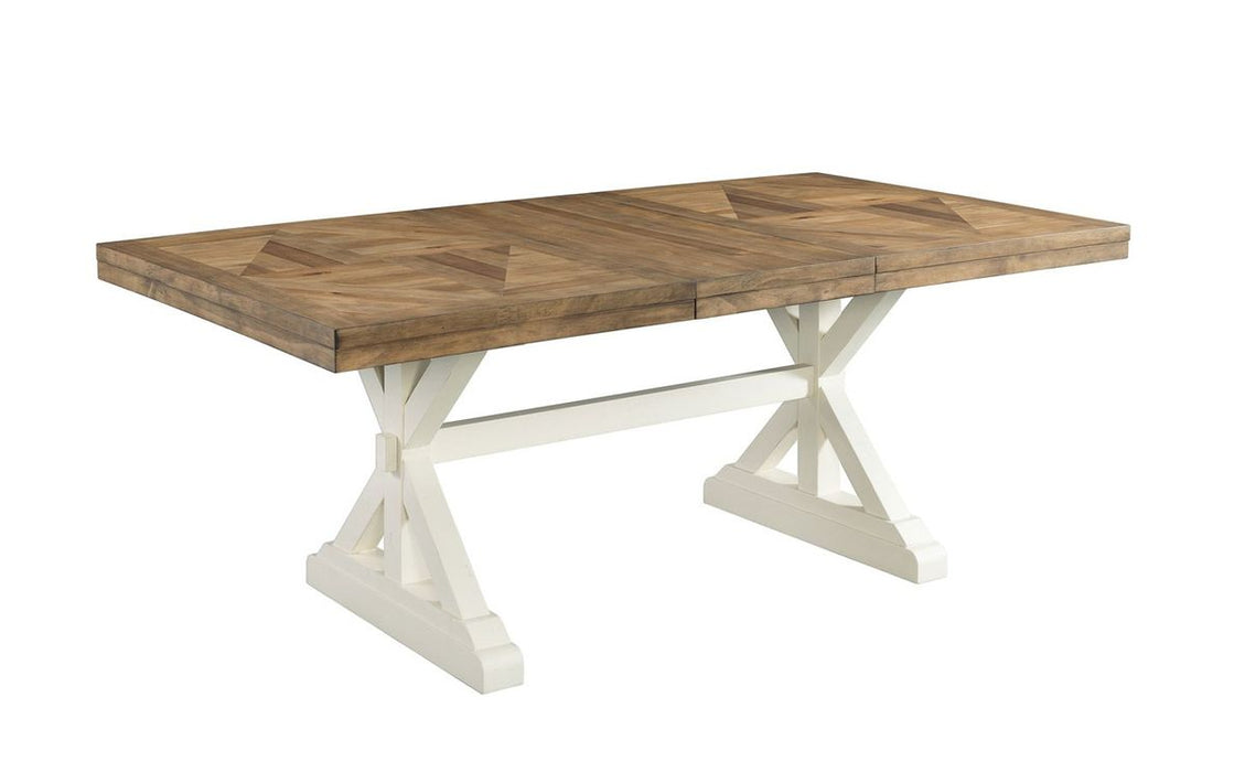 Elements International Park Creek Rectangular Dining Table in Two-Tone - Vida Furniture (Laredo,TX)