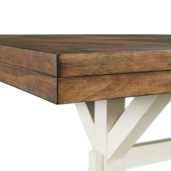 Elements International Park Creek Rectangular Dining Table in Two-Tone - Vida Furniture (Laredo,TX)