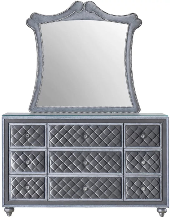 Crown Mark Furniture Voltare Mirror in Dark Grey - Vida Furniture (Laredo,TX)
