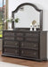 Crown Mark Furniture Duke Mirror in Dark Brown - Vida Furniture (Laredo,TX)