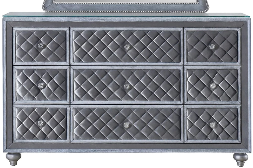 Crown Mark Furniture Voltare Dresser in Dark Grey - Vida Furniture (Laredo,TX)