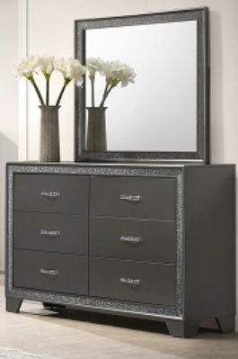 Crown Mark Furniture Kaia Dresser in Dark Gray - Vida Furniture (Laredo,TX)