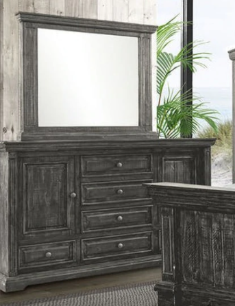 Elements International Condesa Grey 8 Drawer Dresser in Gray - Vida Furniture (Laredo,TX)