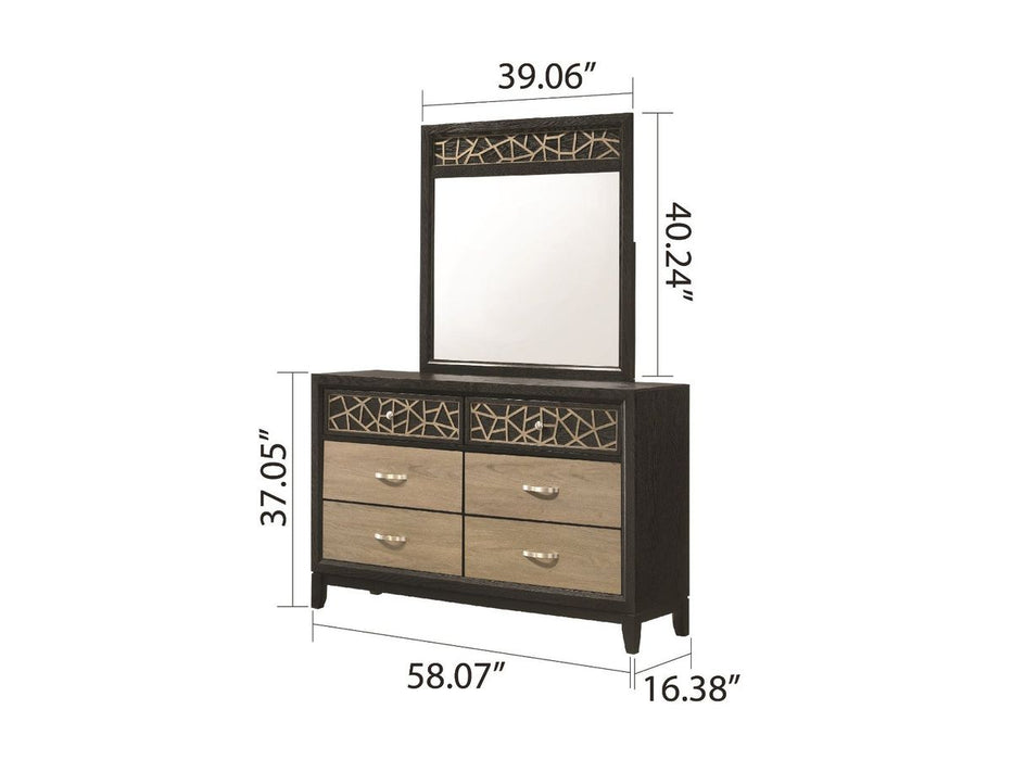 Galaxy Home Selena Mirror Black - Vida Furniture (Laredo,TX)