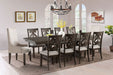 Elements International Stone Dining Table in Dark Ash - Vida Furniture (Laredo,TX)