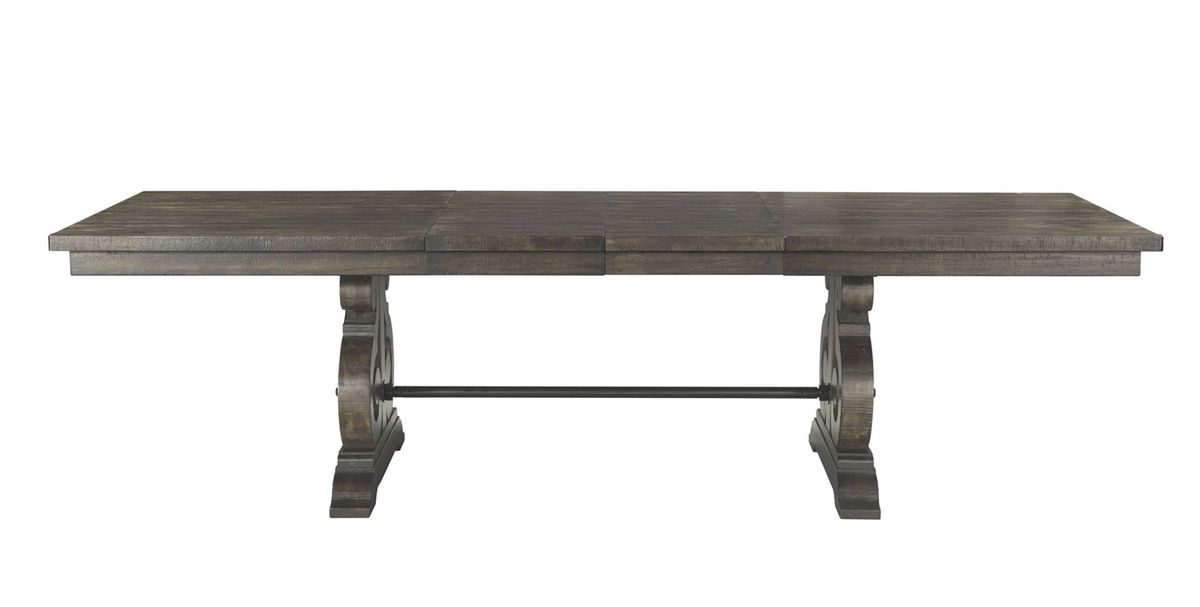 Elements International Stone Dining Table in Dark Ash - Vida Furniture (Laredo,TX)
