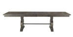 Elements International Stone Dining Table in Dark Ash - Vida Furniture (Laredo,TX)