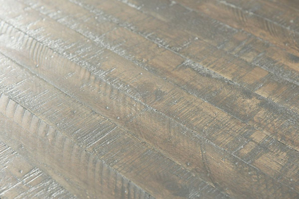Elements International Stone Dining Table in Dark Ash - Vida Furniture (Laredo,TX)