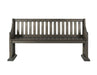 Elements International Stone Dining Bench in Dark Ash - Vida Furniture (Laredo,TX)