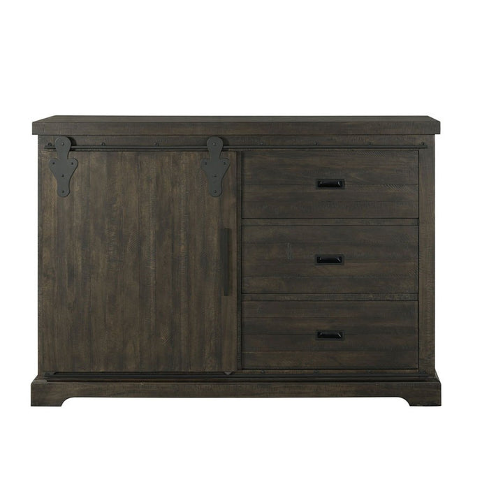 Elements International Stone Stone Server in Dark Ash - Vida Furniture (Laredo,TX)