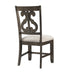 Elements International Stone Swirl Back Side Chair (Set of 2) in Cream/Dark Ash - Vida Furniture (Laredo,TX)
