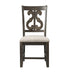 Elements International Stone Swirl Back Side Chair (Set of 2) in Cream/Dark Ash - Vida Furniture (Laredo,TX)