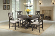 Elements International Stone Round Dining Table in Dark Ash - Vida Furniture (Laredo,TX)