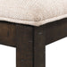 Elements International Stone Counter Height Chair (Set of 2) in Cream/Dark Ash - Vida Furniture (Laredo,TX)