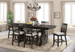 Elements International Stone Counter Height Dining Table in Dark AshC - Vida Furniture (Laredo,TX)