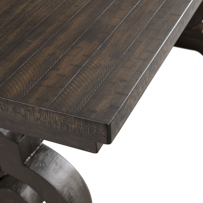Elements International Stone Counter Height Dining Table in Dark AshC - Vida Furniture (Laredo,TX)