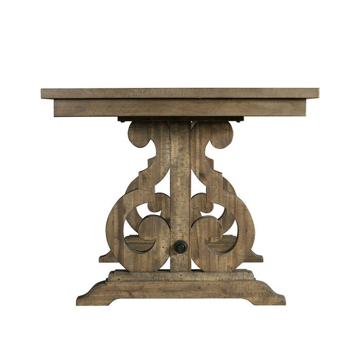 Elements International Stone Dining Table in Grey - Vida Furniture (Laredo,TX)