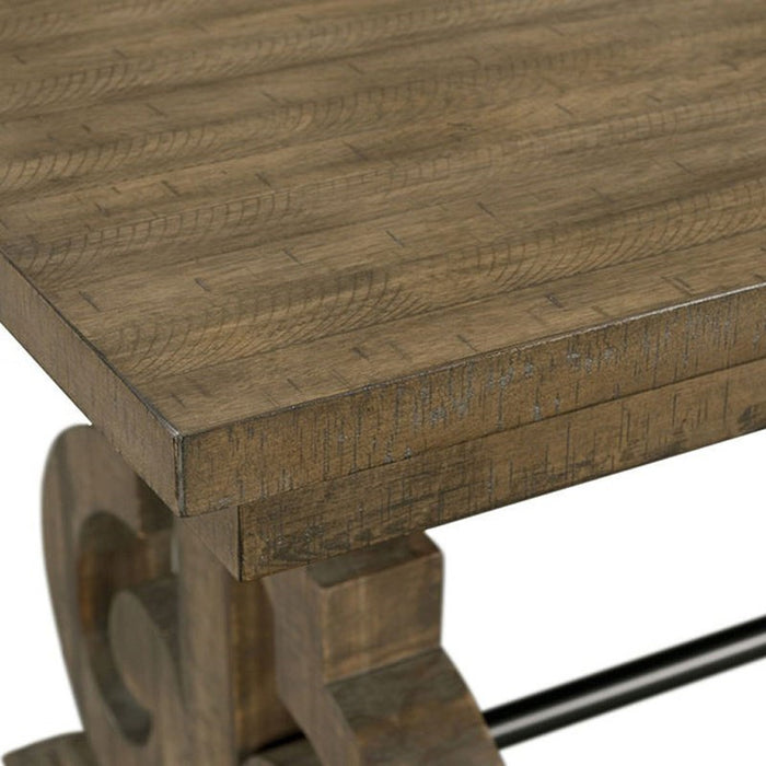 Elements International Stone Dining Table in Grey - Vida Furniture (Laredo,TX)