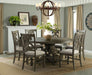 Elements International Stone Round Dining Table in Grey - Vida Furniture (Laredo,TX)