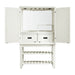 Elements International Stone Bar Buffet w/ith Hutch in White - Vida Furniture (Laredo,TX)