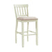 Elements International Stone 30 Inch Bar Slat Back Stool (Set of 2) in White - Vida Furniture (Laredo,TX)