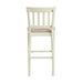 Elements International Stone 30 Inch Bar Slat Back Stool (Set of 2) in White - Vida Furniture (Laredo,TX)