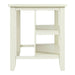 Elements International Stone Kitchen Island in White - Vida Furniture (Laredo,TX)