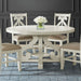 Elements International Stone Round Dining Table in White - Vida Furniture (Laredo,TX)